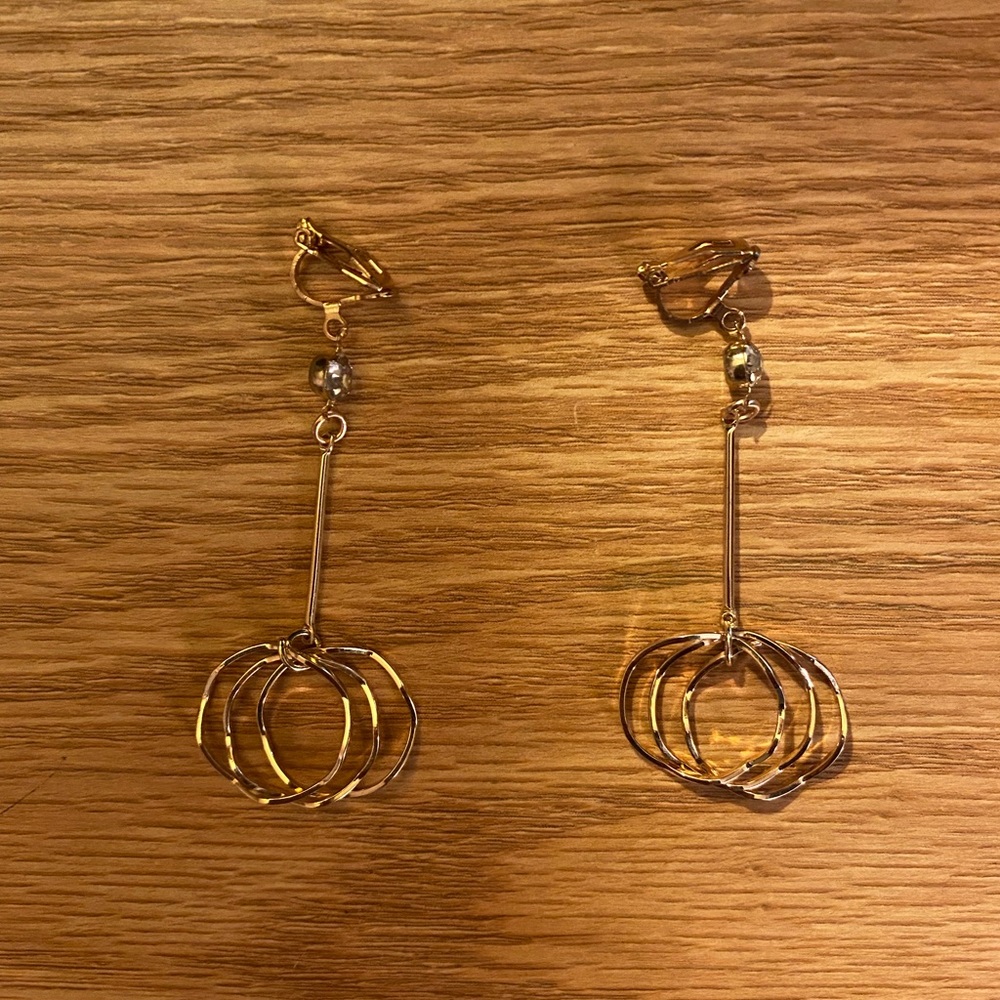 Abstract clip on earrings